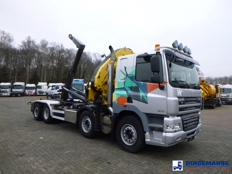 DAF CF 85.410 8x2 Hyva container hook + crane - Kamion sa dizalicom: slika 2 DAF CF 85.410 8x2 Hyva container hook + crane - Kamion sa dizalicom: slika 2