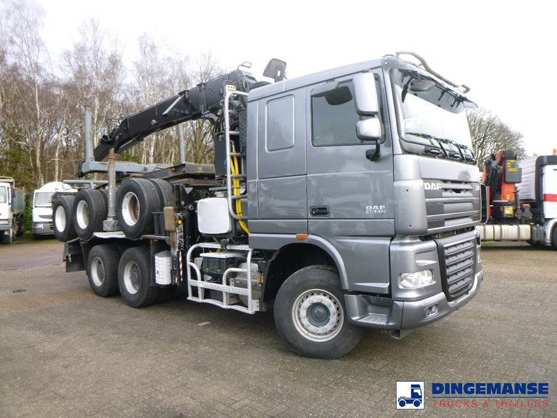 DAF XF 105.510 6x4 + Loglift F281S83 crane / timber truck + dolly - Šticar, Kamion sa dizalicom: slika 2 DAF XF 105.510 6x4 + Loglift F281S83 crane / timber truck + dolly - Šticar, Kamion sa dizalicom: slika 2