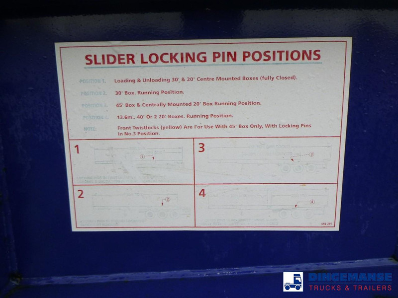 Poluprikolica za prevoz kontejnera/ Poluprikolica sa promenjivim sandukom Dennison 3-axle container trailer 20-30-40-45 ft: slika 9 Poluprikolica za prevoz kontejnera/ Poluprikolica sa promenjivim sandukom Dennison 3-axle container trailer 20-30-40-45 ft: slika 9