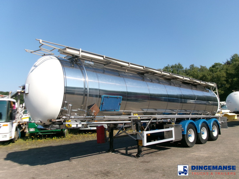 Feldbinder Chemical tank (non-ADR) inox 30 m3 / 1 comp + pump - Poluprikolica cisterna: slika 1 Feldbinder Chemical tank (non-ADR) inox 30 m3 / 1 comp + pump - Poluprikolica cisterna: slika 1