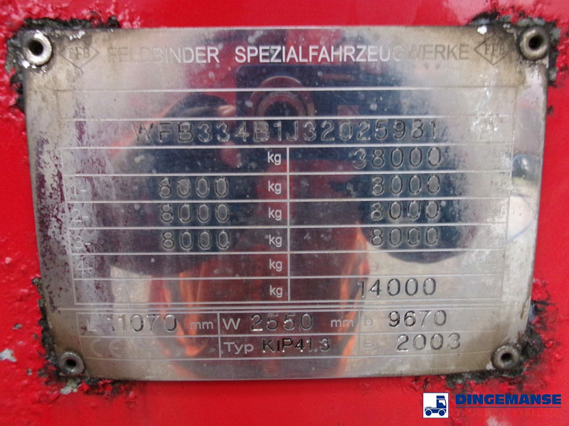 Poluprikolica cisterna Feldbinder Powder tank alu 41 m3 (tipping): slika 18