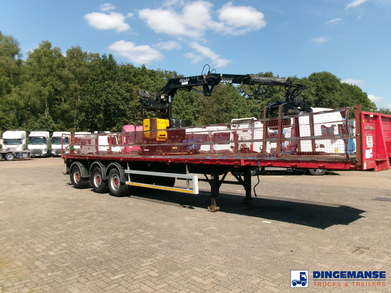 Fruehauf 3-axle platform trailer + Atlas 3008 crane - Plato poluprikolica: slika 2 Fruehauf 3-axle platform trailer + Atlas 3008 crane - Plato poluprikolica: slika 2