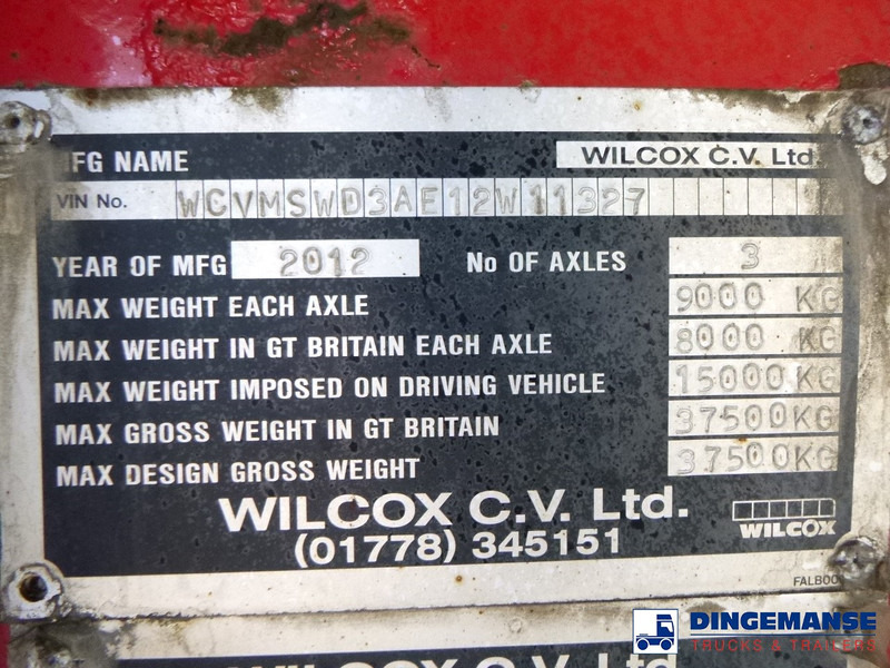 Dostavno vozilo istovarivač WILCOX Tipper trailer alu 55 m3 + tarpaulin: slika 13