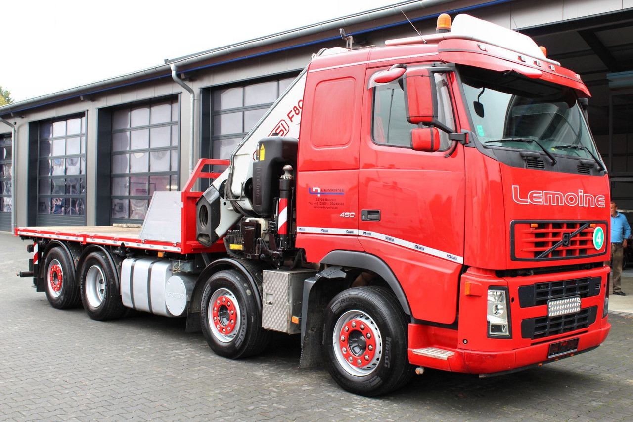 Volvo 480 8x2 Pritsche + FASSI F800XP Kran 6x - Kamion sa tovarnim sandukom, Kamion sa dizalicom: slika 1 Volvo 480 8x2 Pritsche + FASSI F800XP Kran 6x - Kamion sa tovarnim sandukom, Kamion sa dizalicom: slika 1