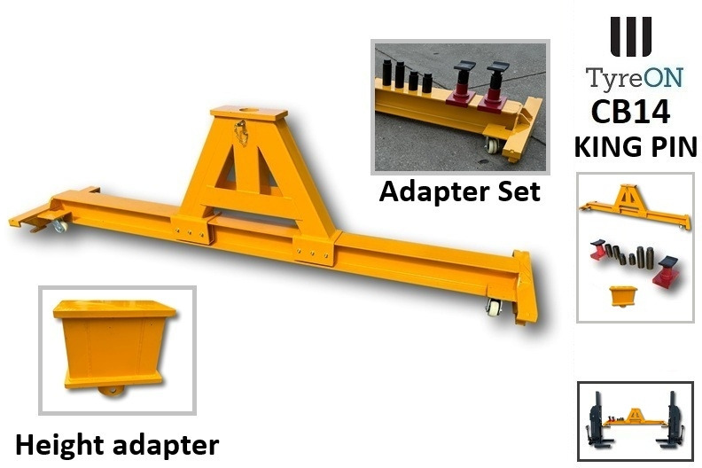 CB14-KPA 14T crossbeam with trailer kingpin adapter - mobile - for mobile truck lift mobile vehicle lifts - Гаражна опрема: slika 2 CB14-KPA 14T crossbeam with trailer kingpin adapter - mobile - for mobile truck lift mobile vehicle lifts - Гаражна опрема: slika 2