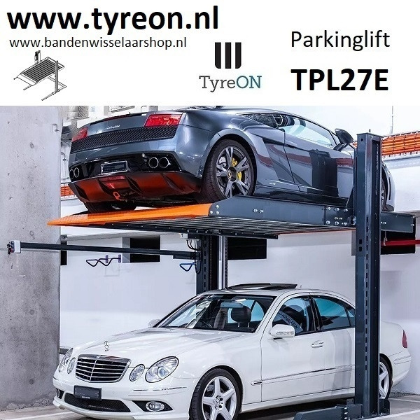 TPL27E-1 2.7T car parking lift - electric release of safety locks - no air pressure required - 2 columns - 2 cars - Гаражна опрема: slika 1 TPL27E-1 2.7T car parking lift - electric release of safety locks - no air pressure required - 2 columns - 2 cars - Гаражна опрема: slika 1