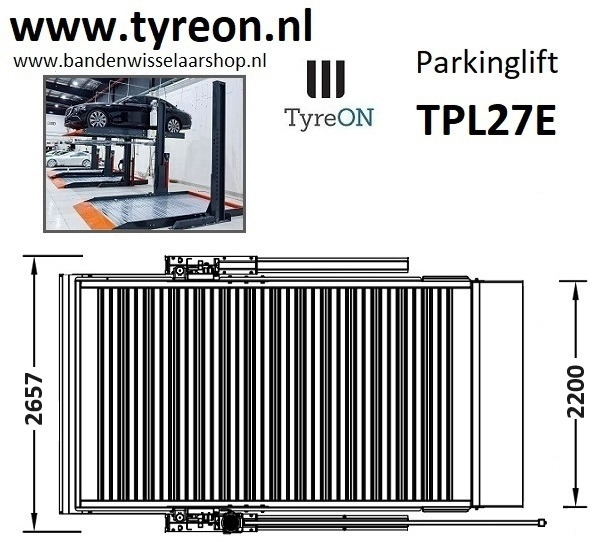TPL27E-3 car parking lift - electric release of safety locks - no air pressure required - 4 columns - 6 cars - Гаражна опрема: slika 3 TPL27E-3 car parking lift - electric release of safety locks - no air pressure required - 4 columns - 6 cars - Гаражна опрема: slika 3