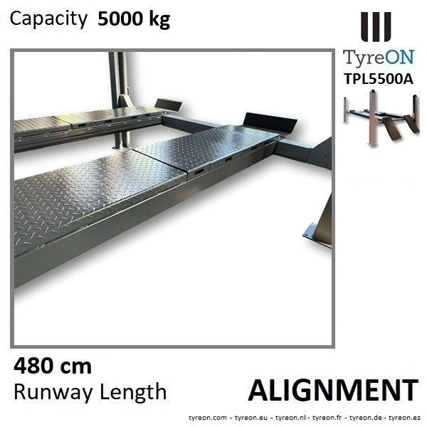 TPL5500A 4 post alignment car lift - 4.8 meter runways - 5T - Гаражна опрема: slika 4 TPL5500A 4 post alignment car lift - 4.8 meter runways - 5T - Гаражна опрема: slika 4
