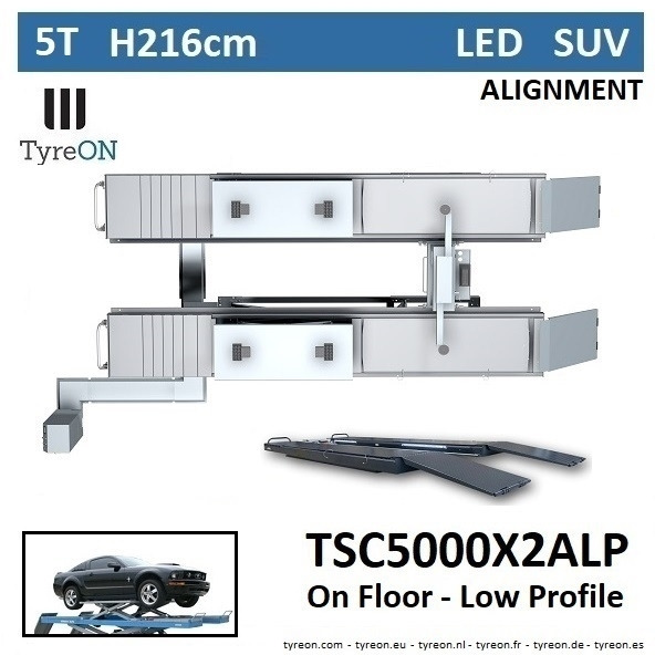 TSC5000X2A LP wheel alignment lift - On floor - Free wheel lifting system - 5.2 m lightened runways (76 cm wide) - Low profile - 5T - Гаражна опрема: slika 2 TSC5000X2A LP wheel alignment lift - On floor - Free wheel lifting system - 5.2 m lightened runways (76 cm wide) - Low profile - 5T - Гаражна опрема: slika 2