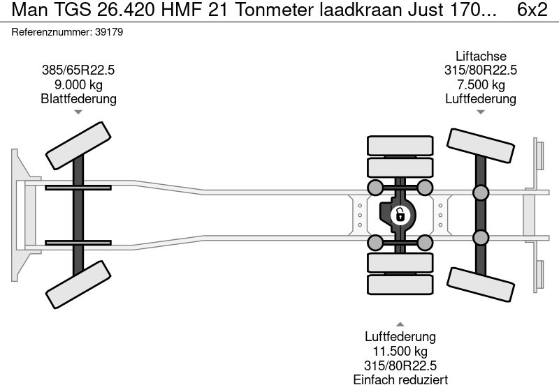 Kamion sa hidrauličnom kukom, Kamion sa dizalicom MAN TGS 26.420 HMF 21 Tonmeter laadkraan Just 170.296 km!: slika 18