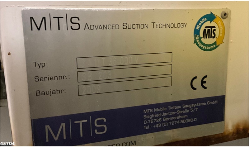 Vakuumska cisterna MAN TGS 33.480 6x4 MTS Saugbagger 8 m³: slika 20