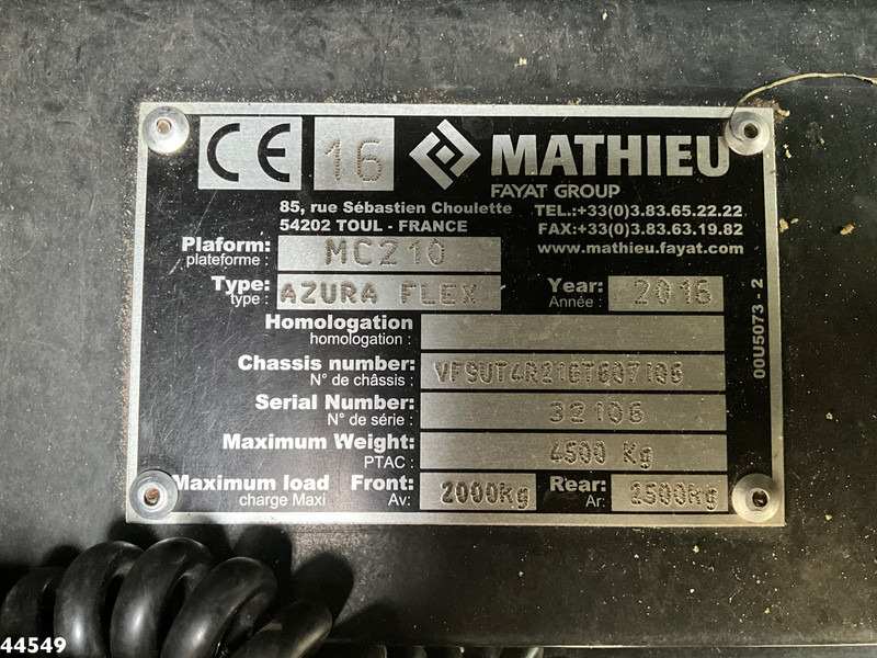 Autočistilica Mathieu MC 210 Azura Flex Euro 6  with 3-rd brush: slika 17