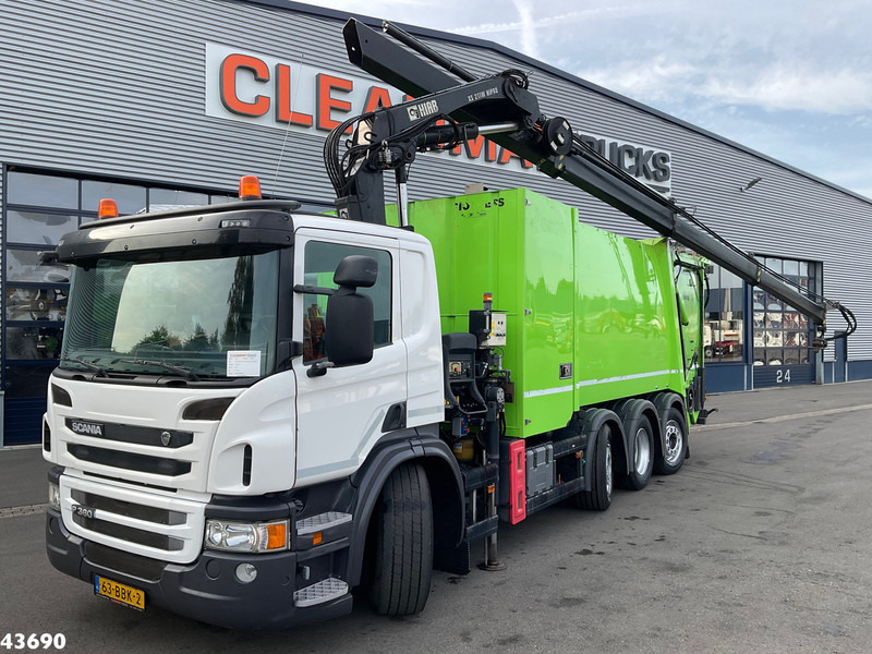 Scania P 360 Faun 18m³ + Hiab crane + Underground Container Washing Installation - Kamion za smeće: slika 1 Scania P 360 Faun 18m³ + Hiab crane + Underground Container Washing Installation - Kamion za smeće: slika 1