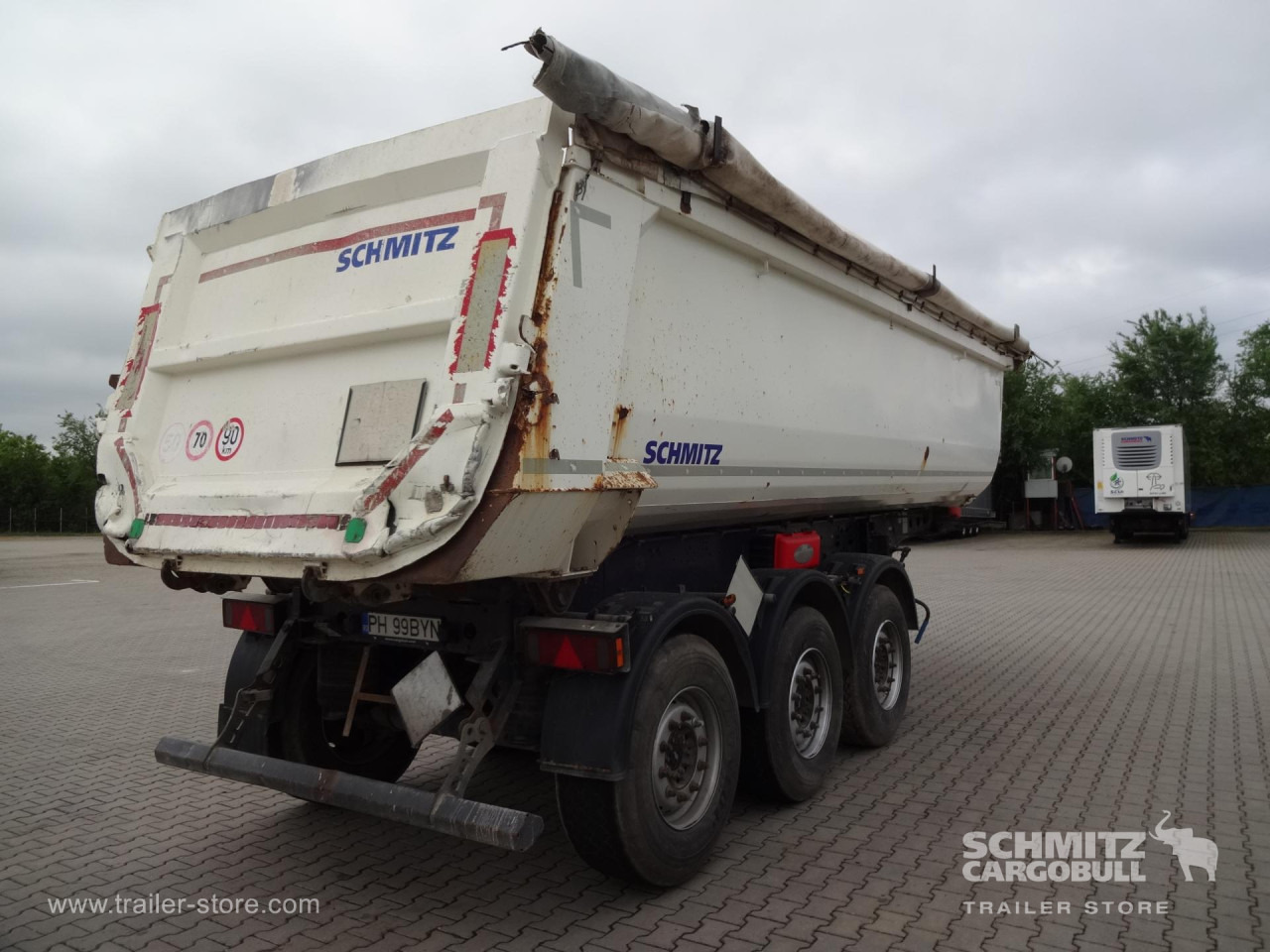 SCHMITZ Tipper Steel half pipe body 28m³ - Poluprikolica istovarivača: slika 3 SCHMITZ Tipper Steel half pipe body 28m³ - Poluprikolica istovarivača: slika 3