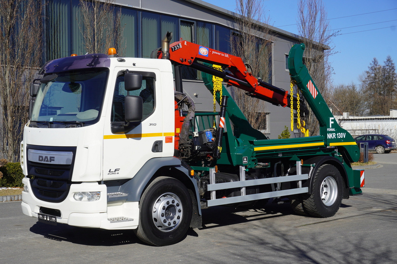 DAF LF 18.310 E6 / Skip loader Fornal NKR 130V / HDS HMF 735 K2 / Manual gearbox - Kamion sa dizalicom: slika 1 DAF LF 18.310 E6 / Skip loader Fornal NKR 130V / HDS HMF 735 K2 / Manual gearbox - Kamion sa dizalicom: slika 1