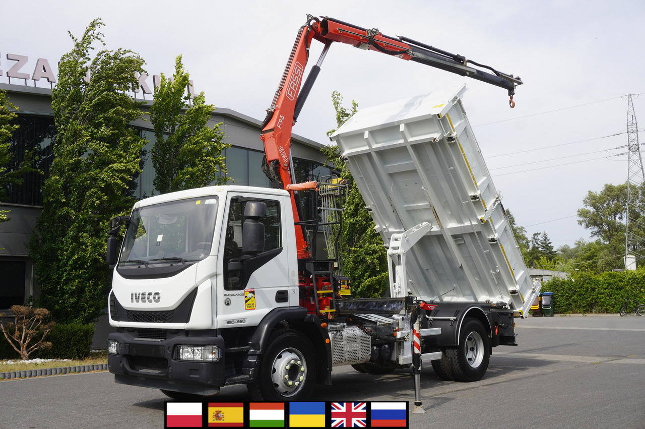 IVECO Eurocargo 160-250 / Fassi F95 crane / 120 tho. km / 3-sided tipper - Kamion sa dizalicom: slika 1 IVECO Eurocargo 160-250 / Fassi F95 crane / 120 tho. km / 3-sided tipper - Kamion sa dizalicom: slika 1