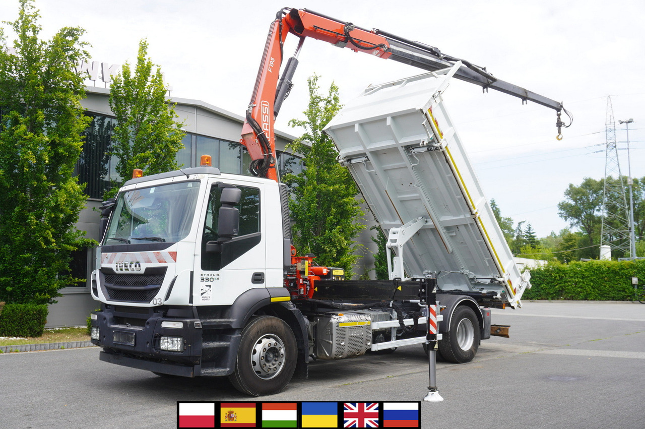 IVECO STRALIS 330 E6 / FASSI 195A 8.5 T / 3-side tipper - Istovarivač, Kamion sa dizalicom: slika 1 IVECO STRALIS 330 E6 / FASSI 195A 8.5 T / 3-side tipper - Istovarivač, Kamion sa dizalicom: slika 1