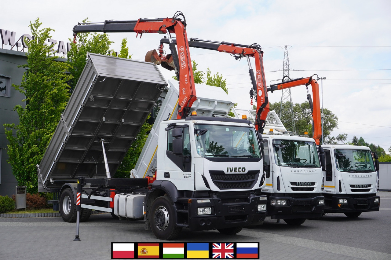 IVECO Stralis 310 E6 / NEW 3-sided tipper / Fassi F135 crane with remote control - Kamion sa dizalicom: slika 1 IVECO Stralis 310 E6 / NEW 3-sided tipper / Fassi F135 crane with remote control - Kamion sa dizalicom: slika 1