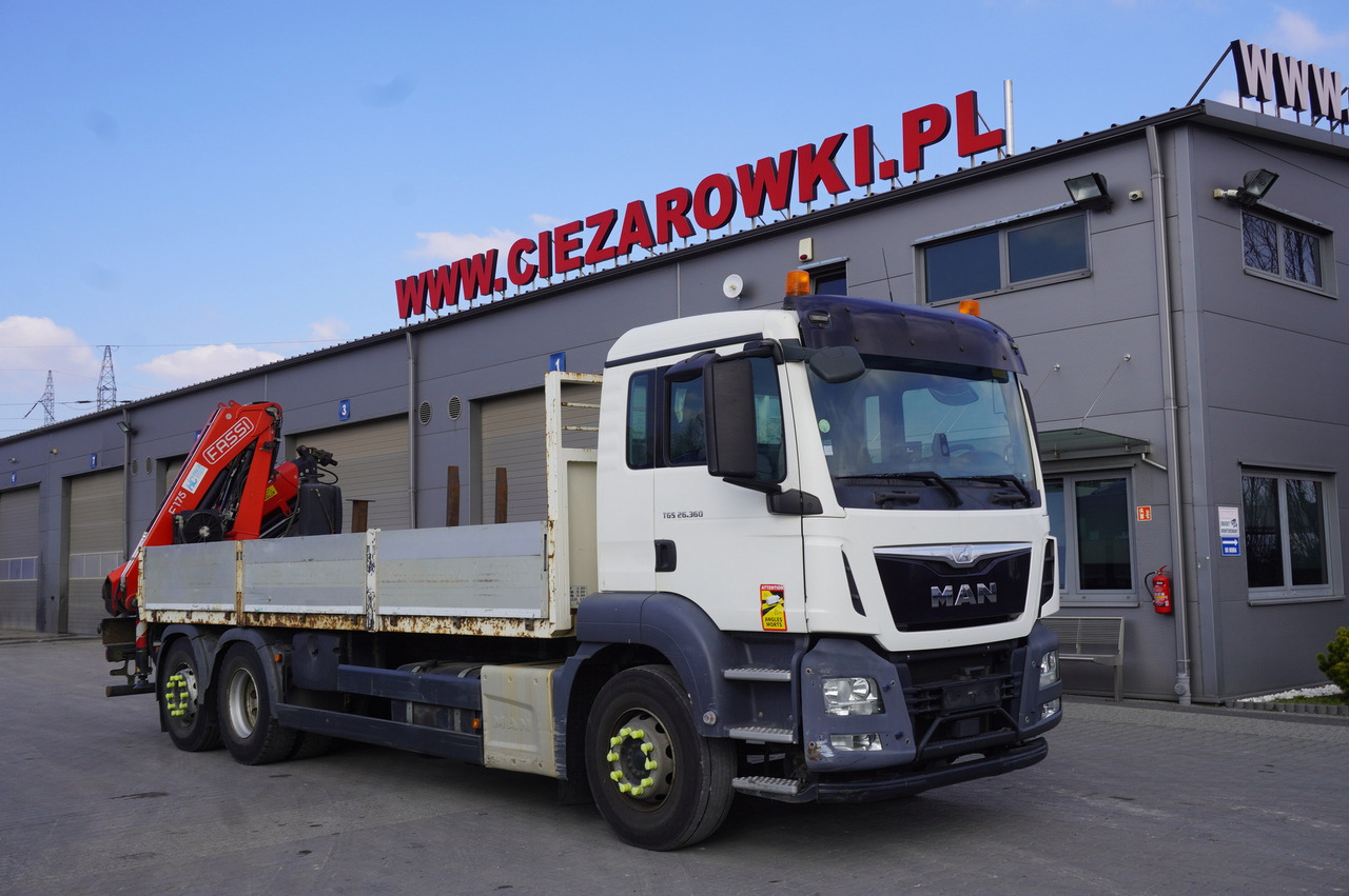 MAN TGS 26.360 Flatbed / Fassi F175 7.7 T / steered 3rd axle - Kamion sa dizalicom: slika 2 MAN TGS 26.360 Flatbed / Fassi F175 7.7 T / steered 3rd axle - Kamion sa dizalicom: slika 2