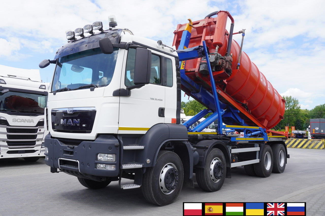 MAN TGS 35.400 8 × 4 E5 / HYVA HOOK LIFT 32.56 SE / Septic barrel 13000 L - Cisterna za osoku: slika 1 MAN TGS 35.400 8 × 4 E5 / HYVA HOOK LIFT 32.56 SE / Septic barrel 13000 L - Cisterna za osoku: slika 1