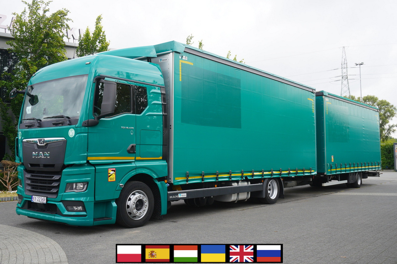 MAN TGX 18.470 / Trailer 19 EPAL / Curtainsider 19 EPAL / 2022 / Retarder / 15 units - Kamion sa ceradom: slika 1 MAN TGX 18.470 / Trailer 19 EPAL / Curtainsider 19 EPAL / 2022 / Retarder / 15 units - Kamion sa ceradom: slika 1