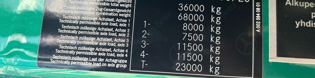 Mercedes-Benz Arocs 3563 8 × 4 / 630 HP / steered axle / Logging superstructure - Šticar: slika 2 Mercedes-Benz Arocs 3563 8 × 4 / 630 HP / steered axle / Logging superstructure - Šticar: slika 2