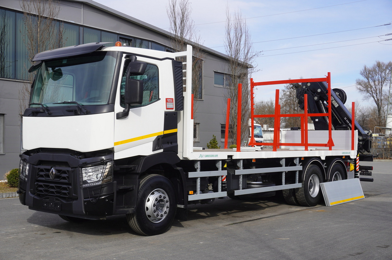 RENAULT C430 / HIAB 244 EP-5 HIDUO crane 8400 kg 15 m / Platform with stanchions - Kamion sa dizalicom: slika 4 RENAULT C430 / HIAB 244 EP-5 HIDUO crane 8400 kg 15 m / Platform with stanchions - Kamion sa dizalicom: slika 4