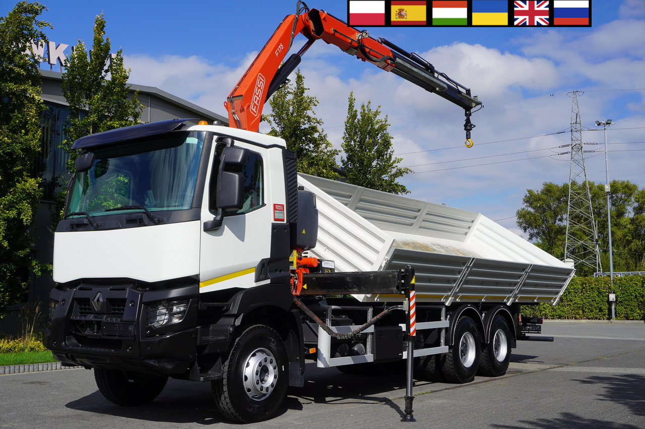 RENAULT K380 6×4 / FASSI F175 crane 7.85 t / 120 thousand km! / 2-sided tipper - Kamion sa dizalicom: slika 1 RENAULT K380 6×4 / FASSI F175 crane 7.85 t / 120 thousand km! / 2-sided tipper - Kamion sa dizalicom: slika 1