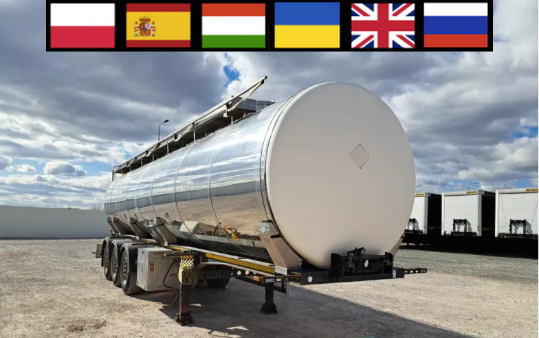 WIELTON NS3D 36 t food cistern / 3 chambers - Poluprikolica cisterna: slika 1 WIELTON NS3D 36 t food cistern / 3 chambers - Poluprikolica cisterna: slika 1