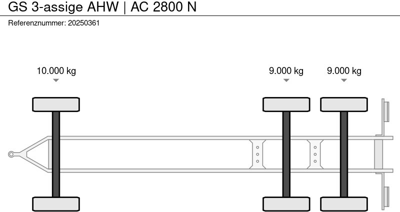 Prikolica za prevoz kontejnera/ Prikolica sa promenjivim sandukom GS 3-assige AHW | AC 2800 N: slika 9