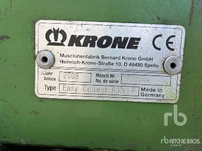 KRONE EASY COLLECT 60 (Inoperable) - Prednji deo kombajna: slika 5 KRONE EASY COLLECT 60 (Inoperable) - Prednji deo kombajna: slika 5