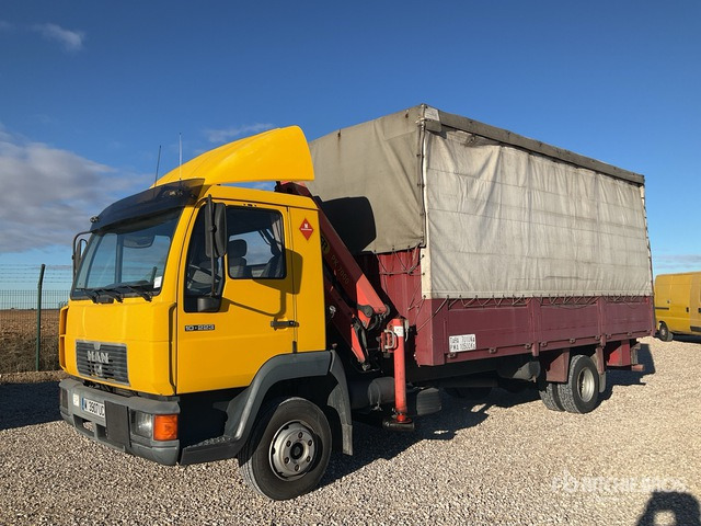 1996 MAN 10.223 1996 Palfinger PK7000 2960 kg K ... Flatbed Truck with Crane - Kamion sa tovarnim sandukom, Kamion sa dizalicom: slika 2 1996 MAN 10.223 1996 Palfinger PK7000 2960 kg K ... Flatbed Truck with Crane - Kamion sa tovarnim sandukom, Kamion sa dizalicom: slika 2