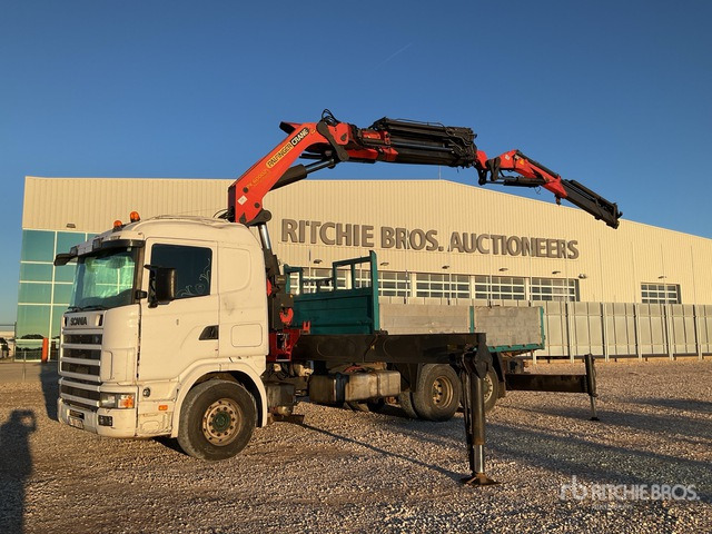 2003 Scania R124L 2007 Palfinger PK60002 19000 kg ... Flatbed Truck with Crane - Kamion sa tovarnim sandukom, Kamion sa dizalicom: slika 1 2003 Scania R124L 2007 Palfinger PK60002 19000 kg ... Flatbed Truck with Crane - Kamion sa tovarnim sandukom, Kamion sa dizalicom: slika 1