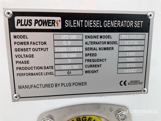 2025 Plus Power GF2-180 (Unused) Generator Set - Set generatora: slika 1 2025 Plus Power GF2-180 (Unused) Generator Set - Set generatora: slika 1