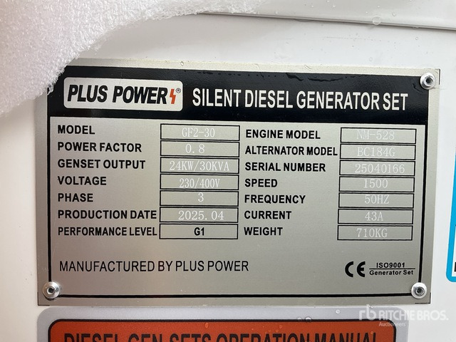 2025 Plus Power GF2-30 (Unused) Generator Set - Set generatora: slika 1 2025 Plus Power GF2-30 (Unused) Generator Set - Set generatora: slika 1