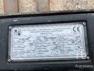 HYSTER P2.0S FBW - Kolica za palete: slika 5 HYSTER P2.0S FBW - Kolica za palete: slika 5
