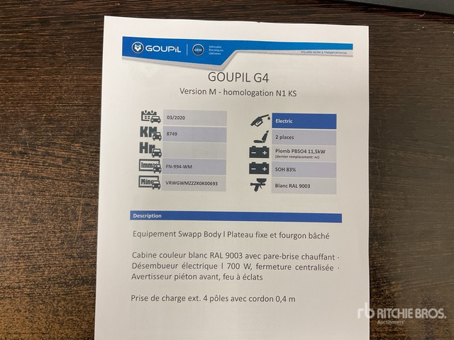 2020 Goupil G4M Electric Utility Vehicle - Korisno/ Posebno vozilo: slika 3 2020 Goupil G4M Electric Utility Vehicle - Korisno/ Posebno vozilo: slika 3