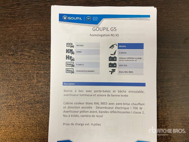 2020 Goupil G5E 4x2 Electric Utility Vehicle - Korisno/ Posebno vozilo: slika 3 2020 Goupil G5E 4x2 Electric Utility Vehicle - Korisno/ Posebno vozilo: slika 3