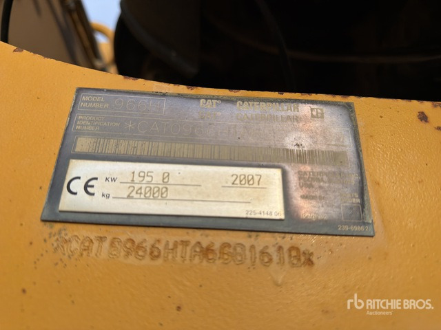 2007 Cat 966H Chargeuse Sur Pneus Wheel Loader - Utovarivač točkaš: slika 1 2007 Cat 966H Chargeuse Sur Pneus Wheel Loader - Utovarivač točkaš: slika 1