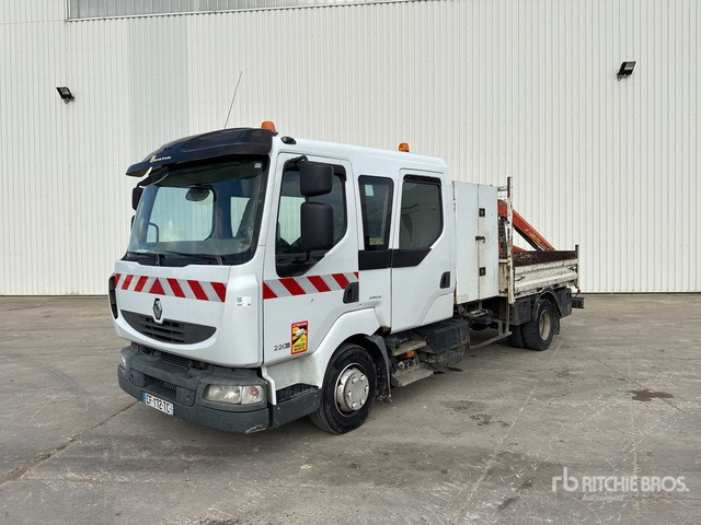 2008 Renault Midlum 220DXi 2008 Palfinger PK2700A on 4x2 C ... Flatbed Truck with Crane - Kamion sa tovarnim sandukom, Kamion sa dizalicom: slika 1 2008 Renault Midlum 220DXi 2008 Palfinger PK2700A on 4x2 C ... Flatbed Truck with Crane - Kamion sa tovarnim sandukom, Kamion sa dizalicom: slika 1