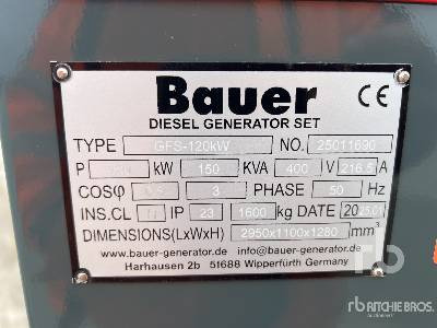 BAUER GFS-120KW 150 kVA Skid-Mounted (Unused) - Set generatora: slika 5 BAUER GFS-120KW 150 kVA Skid-Mounted (Unused) - Set generatora: slika 5