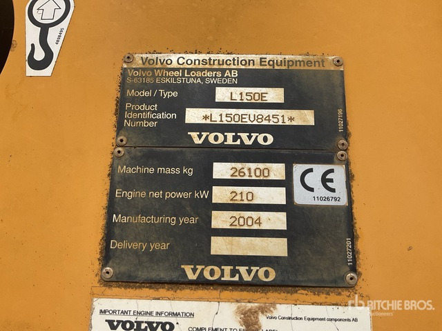 2004 Volvo L150E Wheel Loader - Utovarivač točkaš: slika 2 2004 Volvo L150E Wheel Loader - Utovarivač točkaš: slika 2
