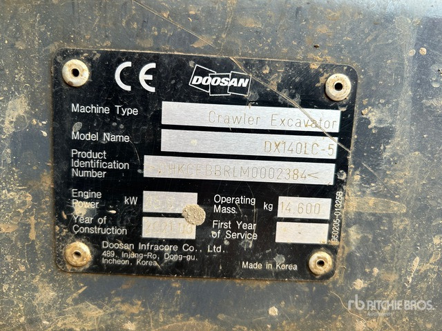 2021 Doosan DX140LC-5 Tracked Excavator - Bager guseničar: slika 2 2021 Doosan DX140LC-5 Tracked Excavator - Bager guseničar: slika 2