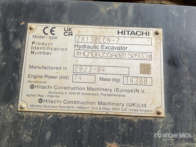 2023 Hitachi ZX130LCN-7 Tracked Excavator - Bager guseničar: slika 1 2023 Hitachi ZX130LCN-7 Tracked Excavator - Bager guseničar: slika 1