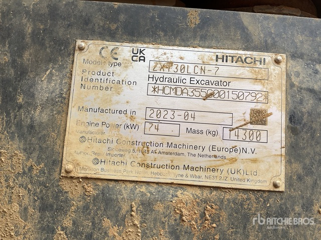 2023 Hitachi ZX130LCN-7 Tracked Excavator - Bager guseničar: slika 1 2023 Hitachi ZX130LCN-7 Tracked Excavator - Bager guseničar: slika 1