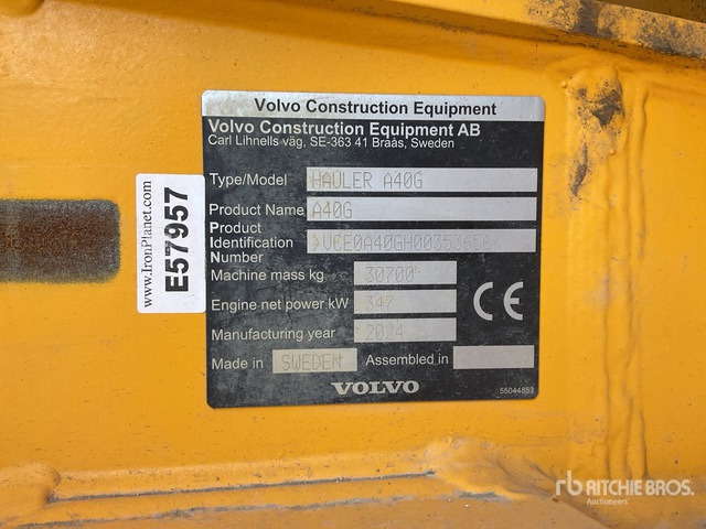 2024 Volvo A40G Articulated Dump Truck - Zglobni kiper: slika 2 2024 Volvo A40G Articulated Dump Truck - Zglobni kiper: slika 2