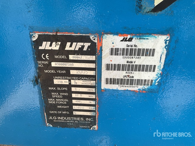 2005 JLG 800AJ 4WD Diesel Articulating Boom Lift - Zglobna platforma: slika 2 2005 JLG 800AJ 4WD Diesel Articulating Boom Lift - Zglobna platforma: slika 2