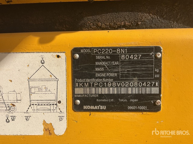 2010 Komatsu PC220-8N1 - Bager guseničar: slika 2 2010 Komatsu PC220-8N1 - Bager guseničar: slika 2