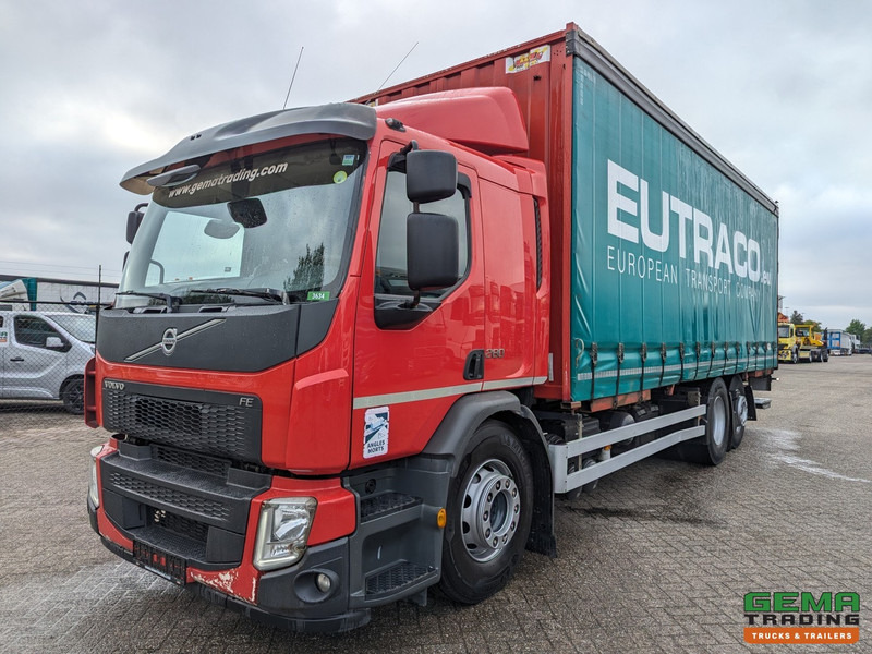 Volvo FE 280 6x2 Slaapcab Euro6 - BDF / SchuifzeilenBak 7.5M + Laadklep 1500KG - Rongpotten/Rongen - Kamion sa ceradom: slika 1 Volvo FE 280 6x2 Slaapcab Euro6 - BDF / SchuifzeilenBak 7.5M + Laadklep 1500KG - Rongpotten/Rongen - Kamion sa ceradom: slika 1