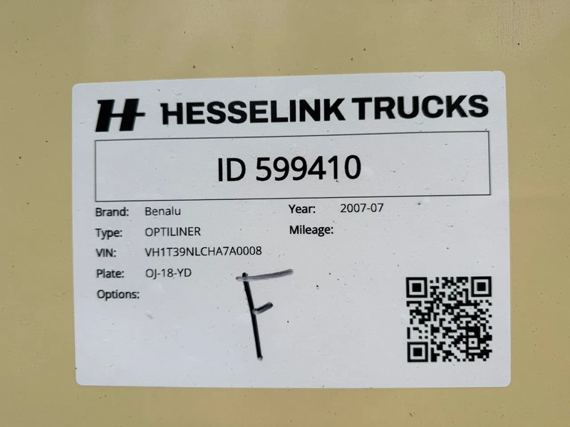 Poluprikolica istovarivača Benalu 60m3 Optiliner Vol alu SELF SUPPORT 6320KG: slika 6